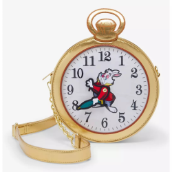 Sac à bandoulière White Rabbit pocket watch Alice au pays des merveilles LOUNGEFLY