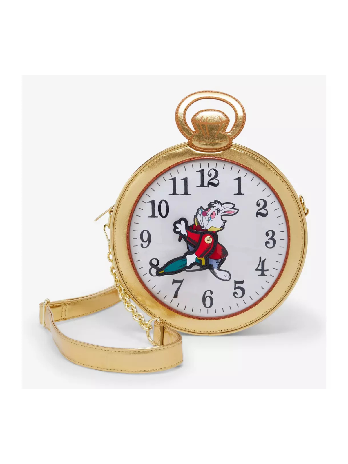 Sac à bandoulière White Rabbit pocket watch Alice au pays des merveilles LOUNGEFLY