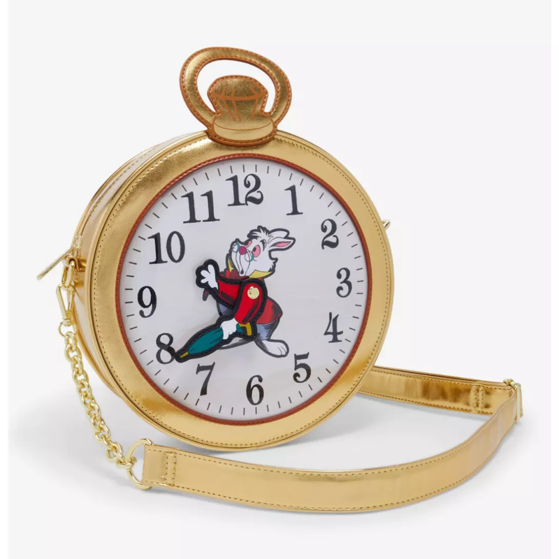 Sac à bandoulière White Rabbit pocket watch Alice au pays des merveilles LOUNGEFLY