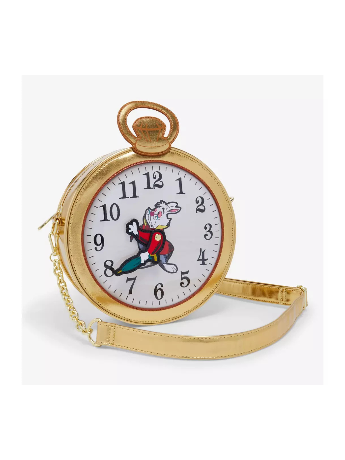 Sac à bandoulière White Rabbit pocket watch Alice au pays des merveilles LOUNGEFLY