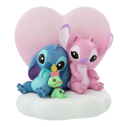 Figurine Stitch & Angel Cœur Lumineux Disney 6014914