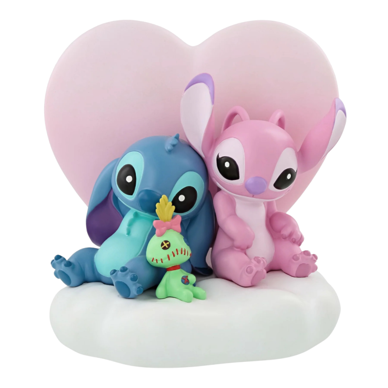 Figurine Stitch & Angel Cœur Lumineux Disney 6014914