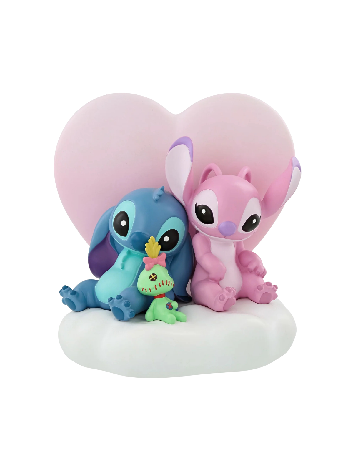 Figurine Stitch & Angel Cœur Lumineux Disney 6014914