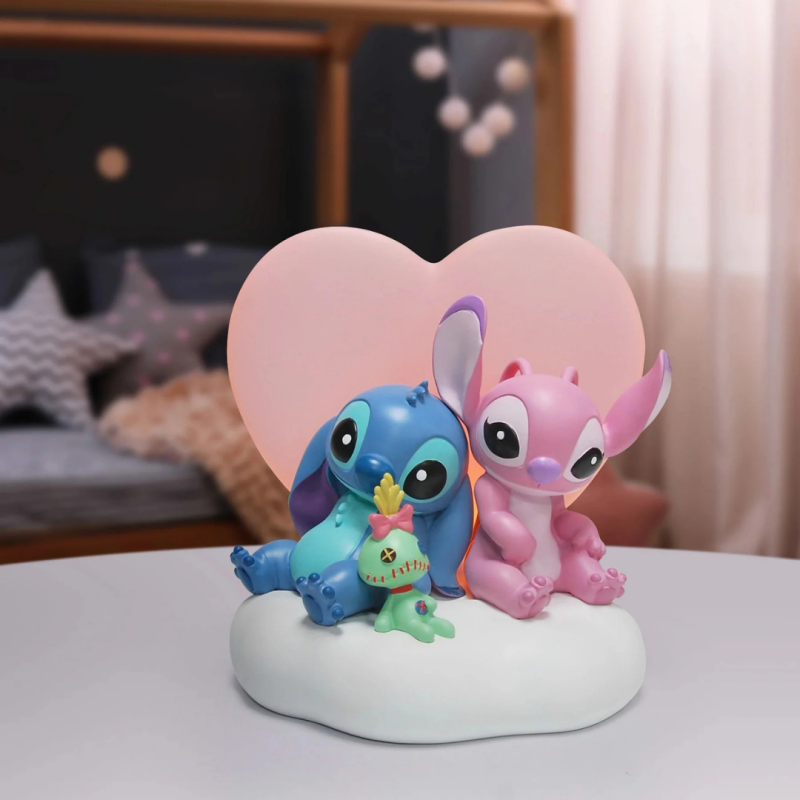 Figurine Stitch & Angel Cœur Lumineux Disney 6014914