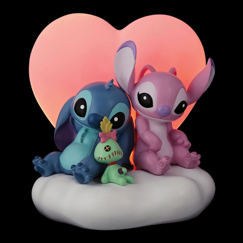 Figurine Stitch & Angel Cœur Lumineux Disney 6014914