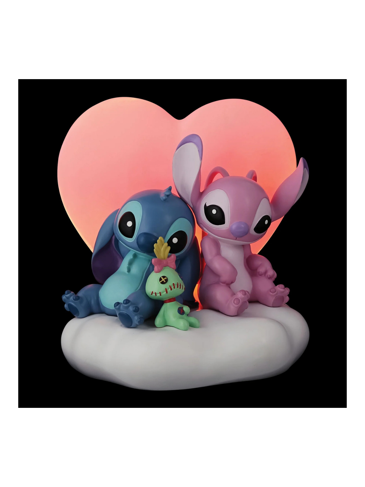 Figurine Stitch & Angel Cœur Lumineux Disney 6014914