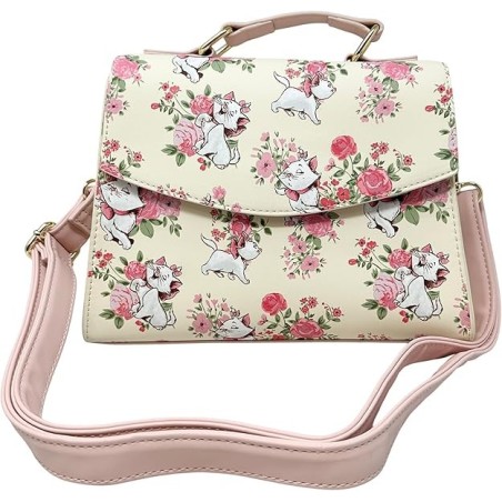 Sac à bandoulière  Disney The Aristocats Marie AOP Floral Print Crossbody Satchel Handbag Purse Loungefly