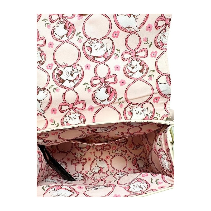 Sac à bandoulière  Disney The Aristocats Marie AOP Floral Print Crossbody Satchel Handbag Purse Loungefly