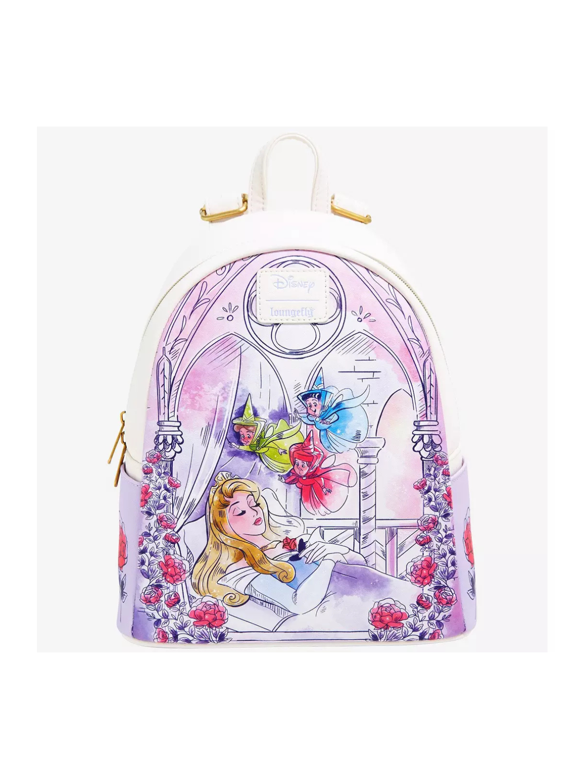 Sac à dos Flowers and three good fairies La belle au bois dormant LOUNGEFLY