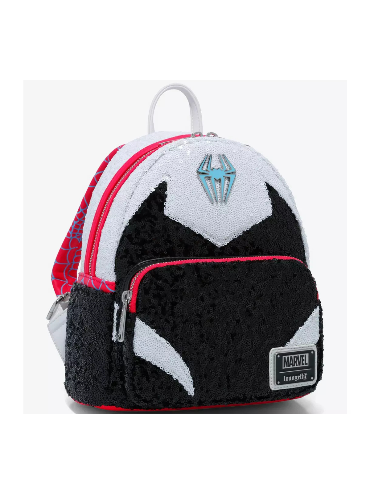 Sac à dos Spider Gwen sequins cosplay Spiderman Marvel LOUNGEFLY