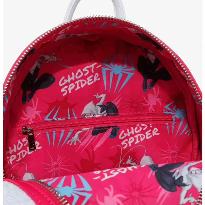Sac à dos Spider Gwen sequins cosplay Spiderman Marvel LOUNGEFLY