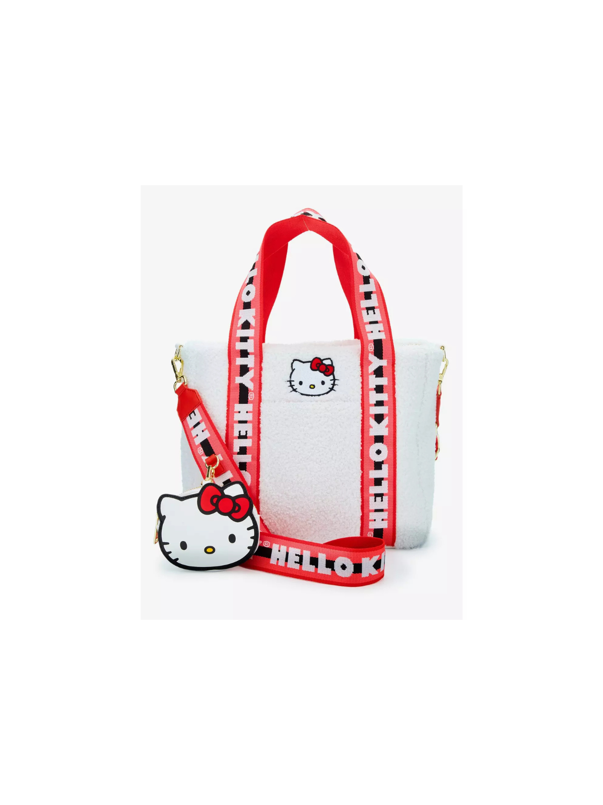 Sac à bandoulière Sherpa tote with coin purse Hello Kitty LOUNGEFLY