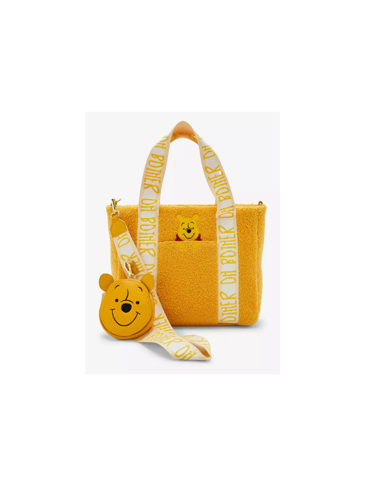 Sac à bandoulière sherpa pooh bear with coin purse winnie l'ourson LOUNGEFLY
