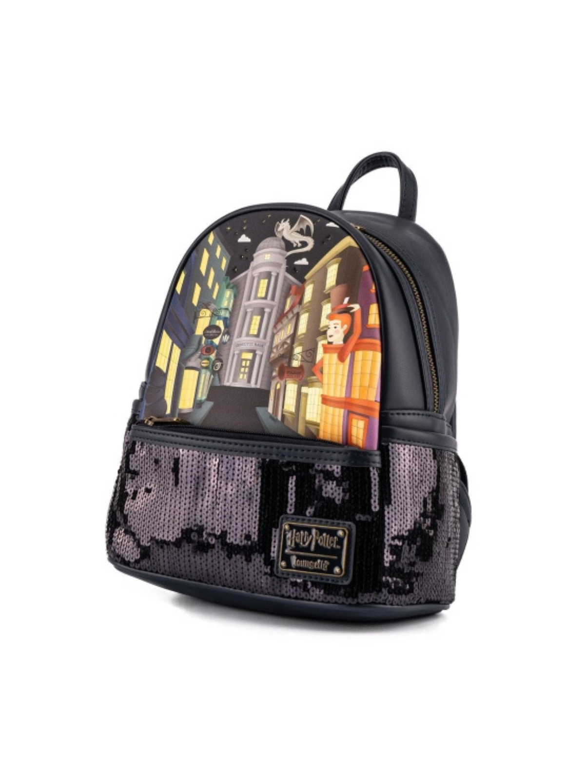 Sac à dos Chemin de Traverse sequins Harry Potter LOUNGEFLY