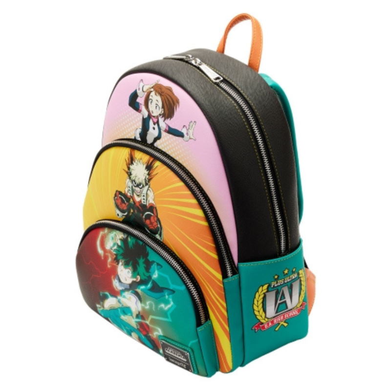 Sac à dos Deku triple pocket scène My héro academia LOUNGEFLY