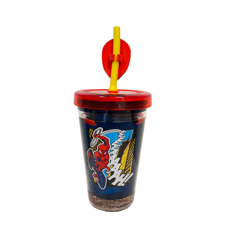 Gobelet Spiderman avec Paille Disneyland Paris