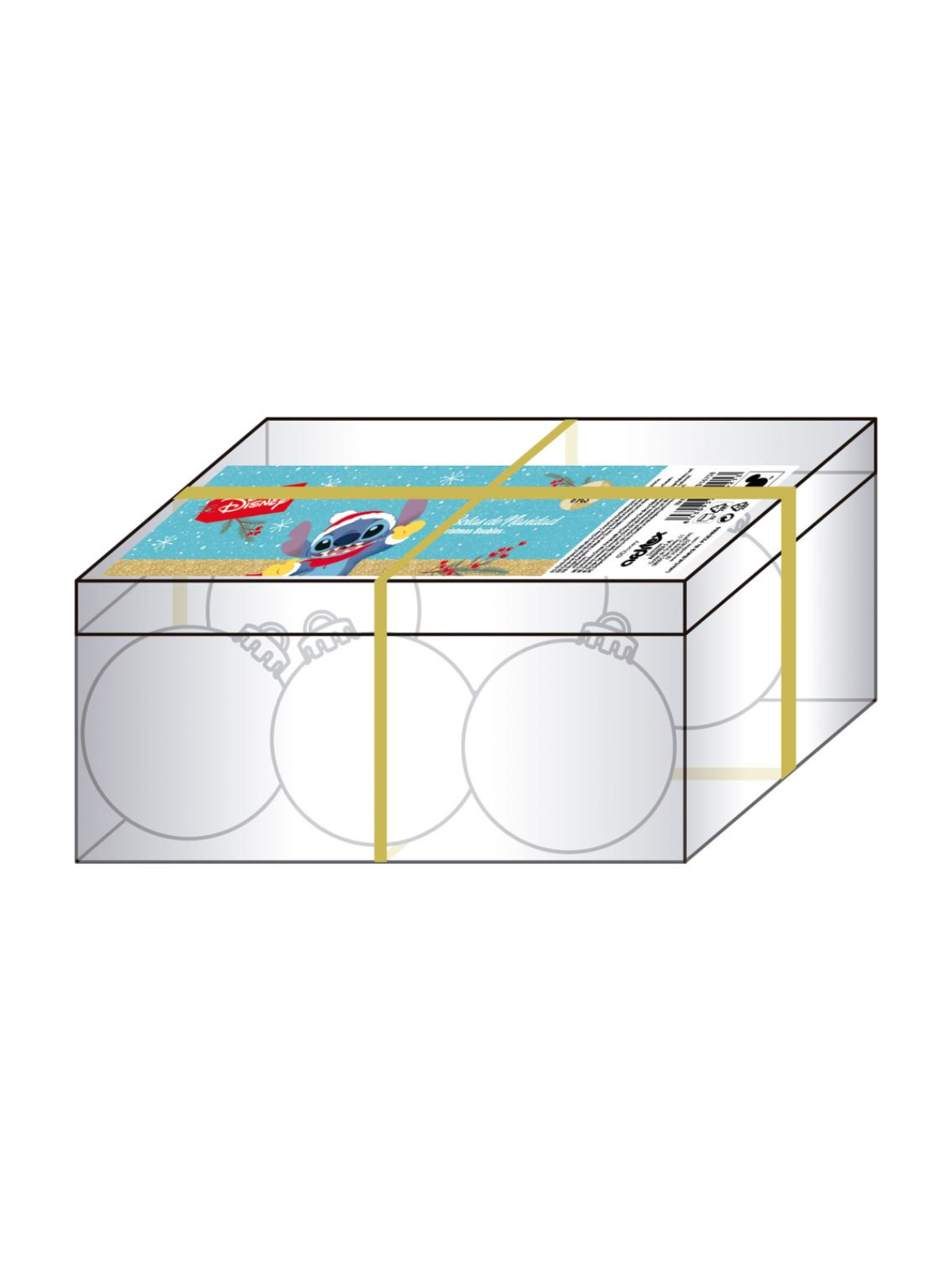 Pack 6 boules de noël Stitch 6cm