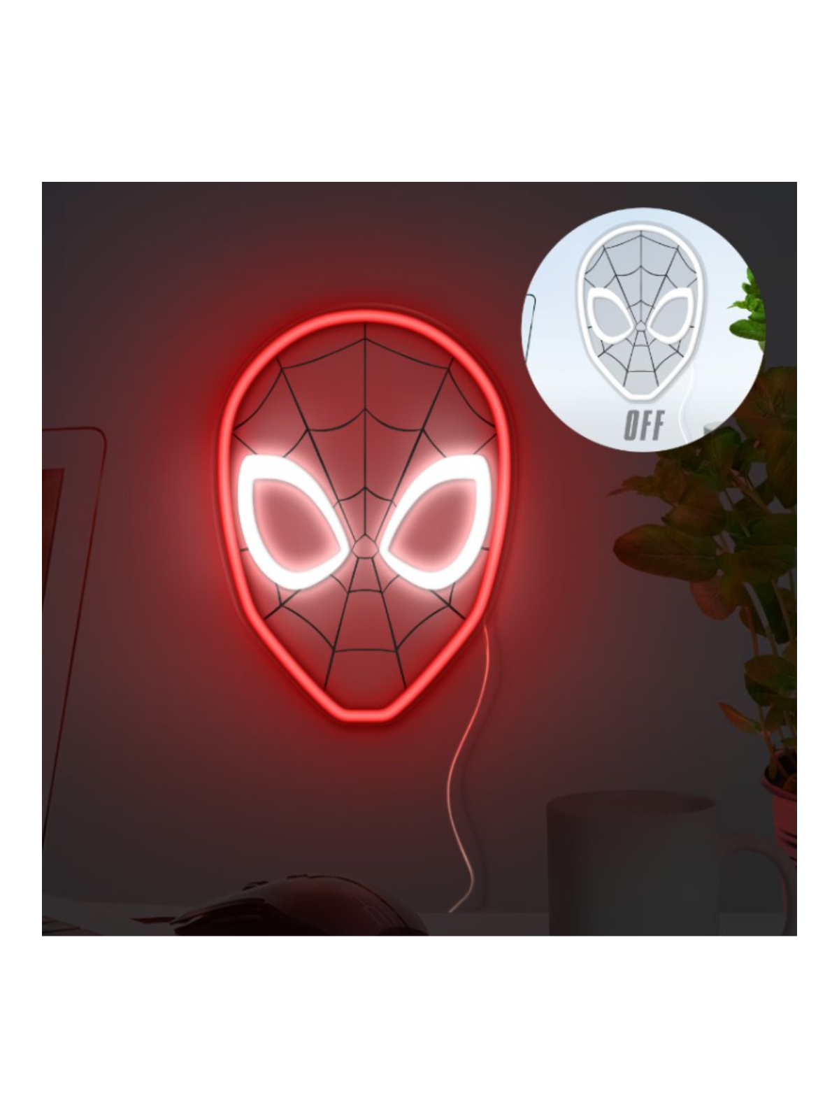 Lampe murale Néon LED Spiderman MARVEL