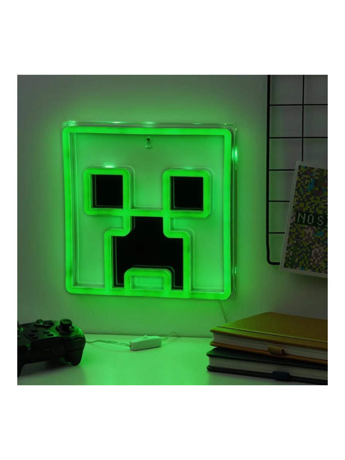Lampe murale néon creeper Minecraft