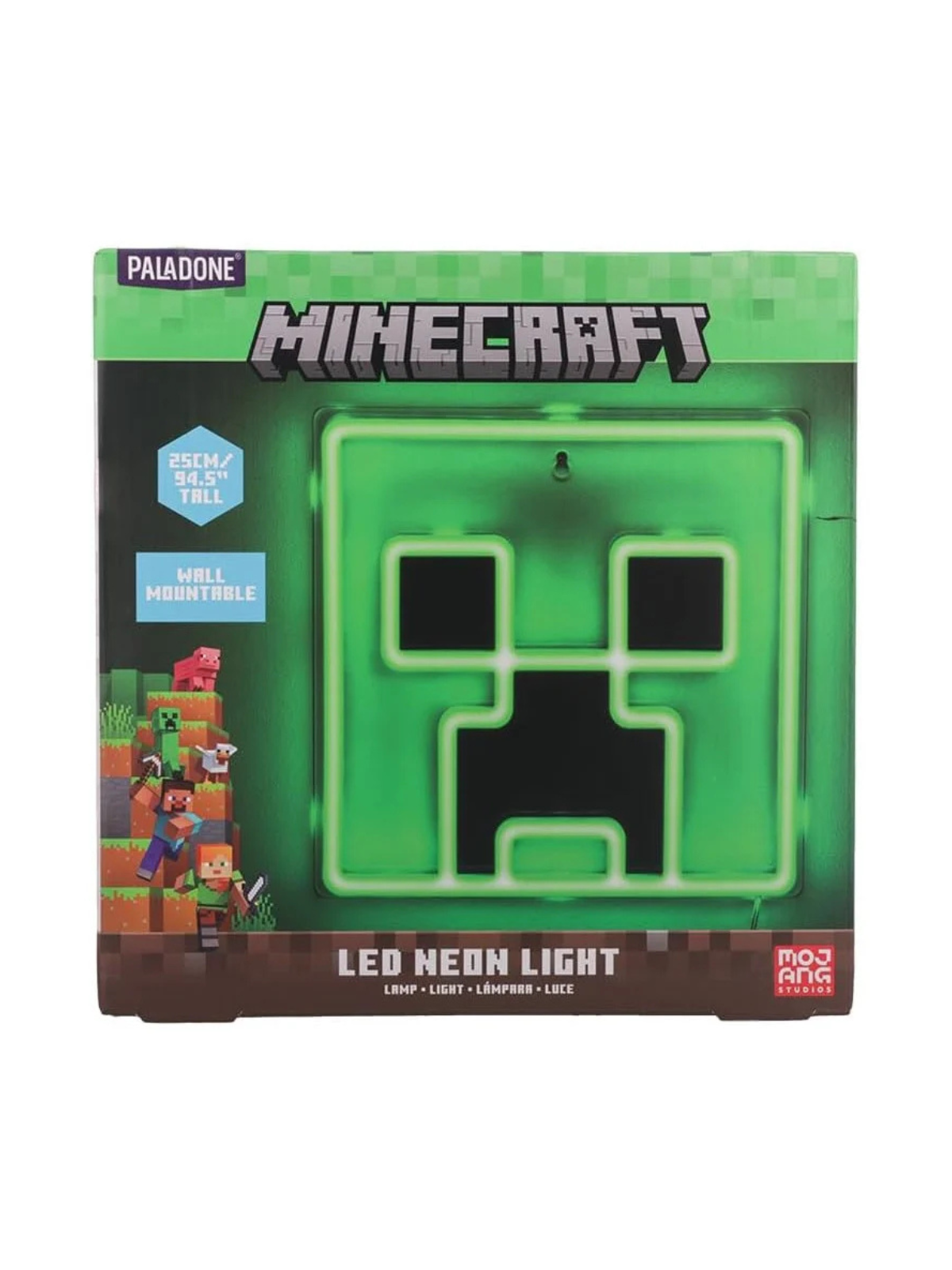 Lampe murale néon creeper Minecraft