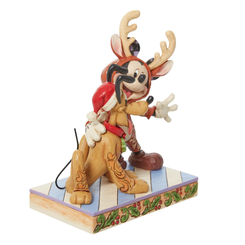 Disney traditions Statue Mickey & Pluto Noël 6013059