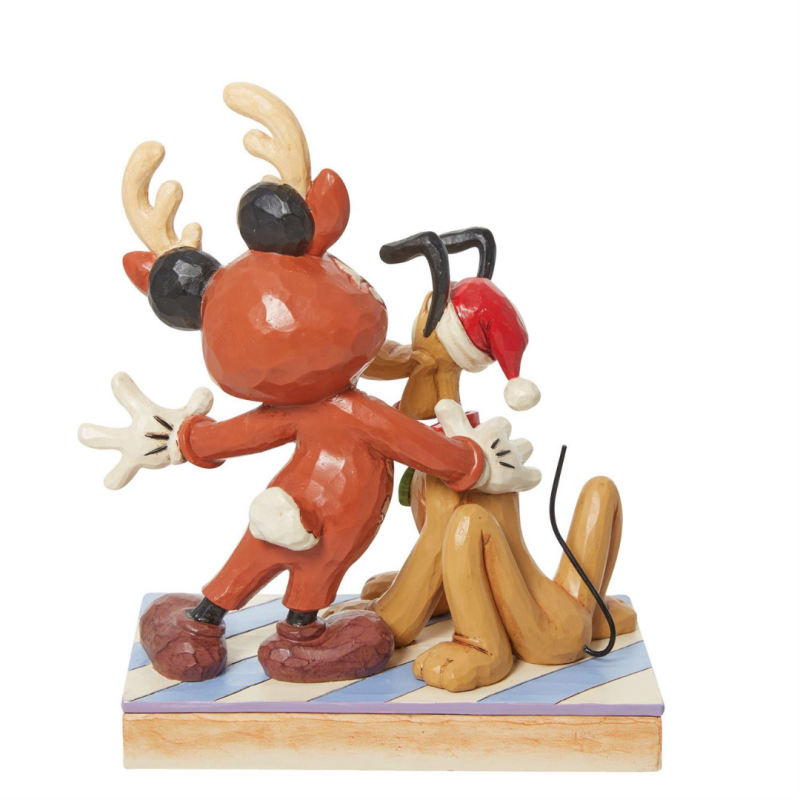Disney traditions Statue Mickey & Pluto Noël 6013059
