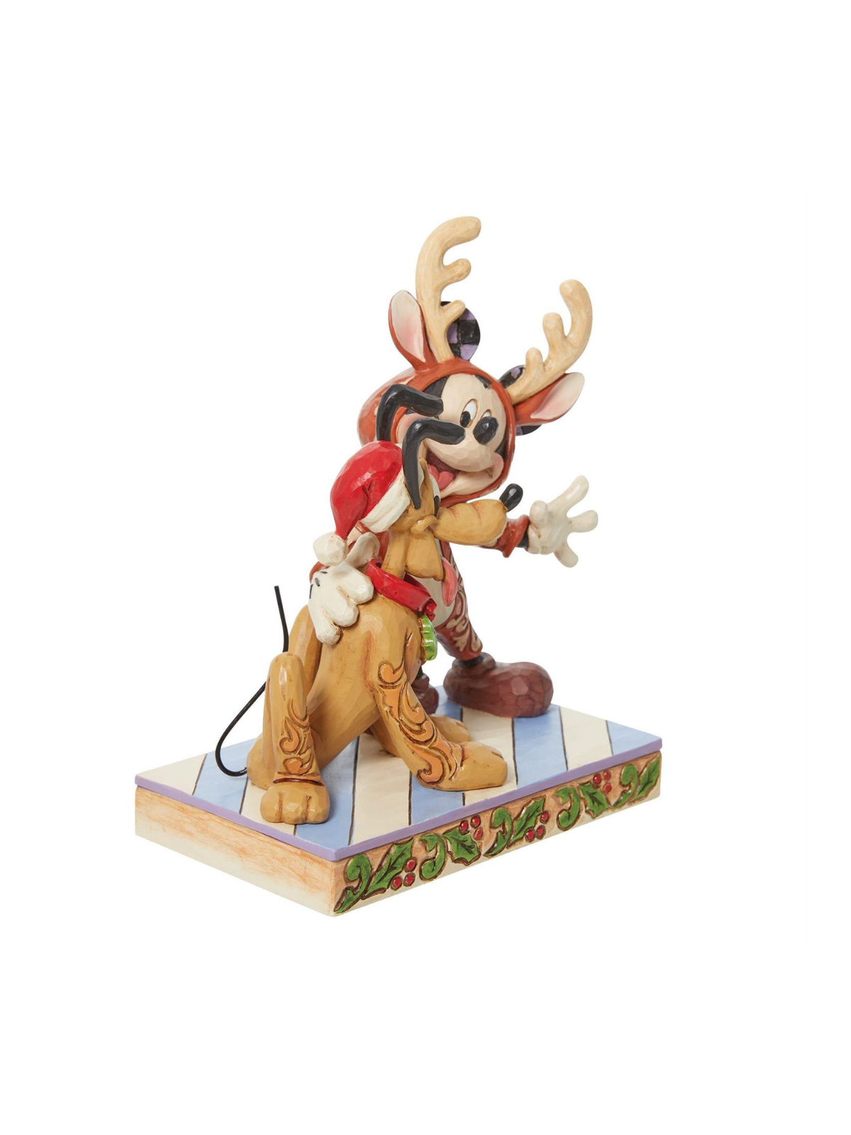 Disney traditions Statue Mickey & Pluto Noël 6013059
