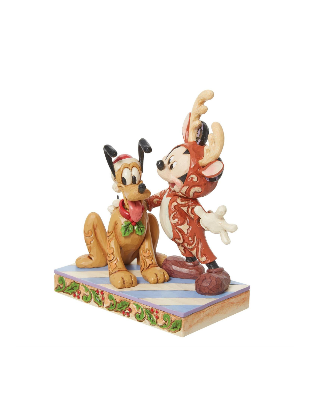 Disney traditions Statue Mickey & Pluto Noël 6013059