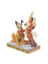 Disney traditions Statue Mickey & Pluto Noël 6013059