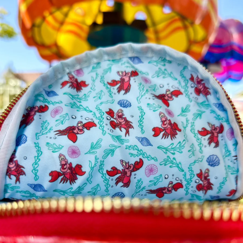 Sac à dos Sebastian cosplay metallic La petite sirène LOUNGEFLY