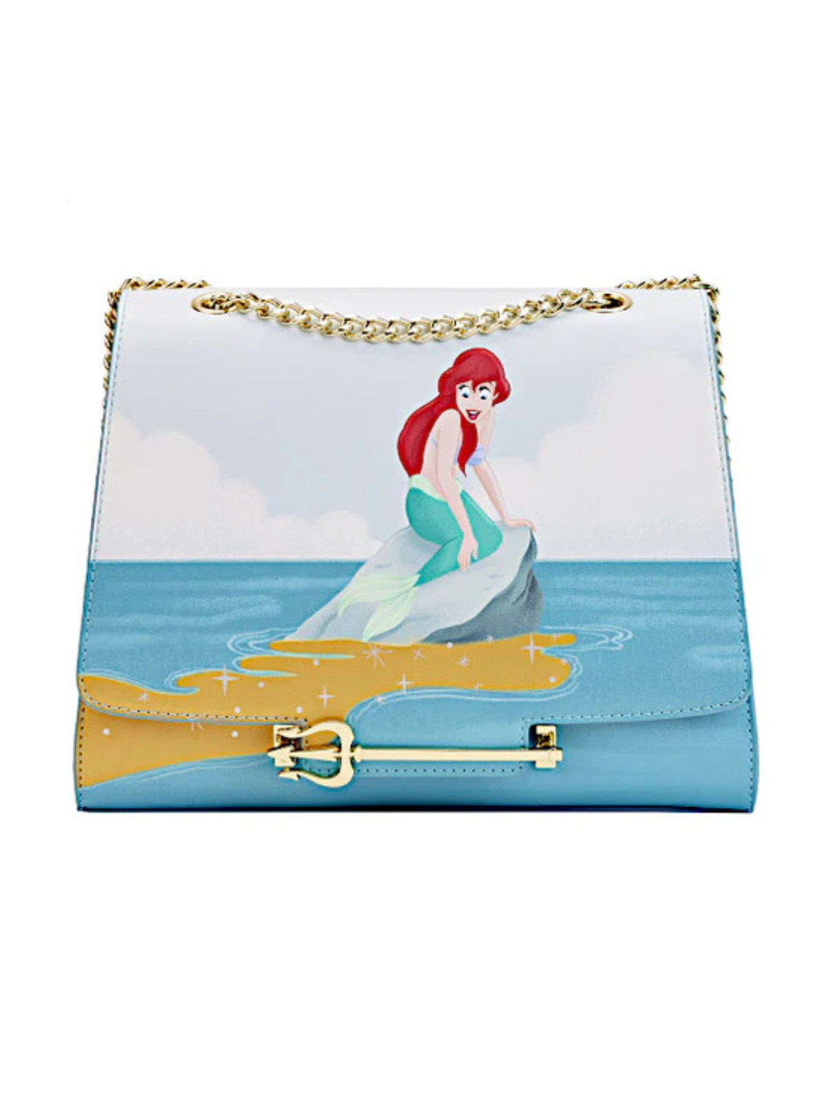 Sac à bandoulière Cadeau de triton La petite sirène LOUNGEFLY