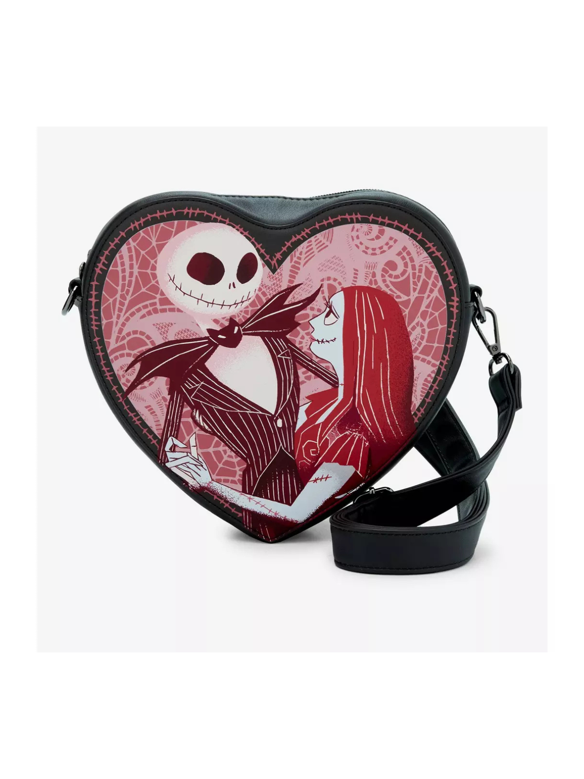 Sac à bandoulière Jack & Sally heart figural l'étrange noël de Mr Jack LOUNGEFLY