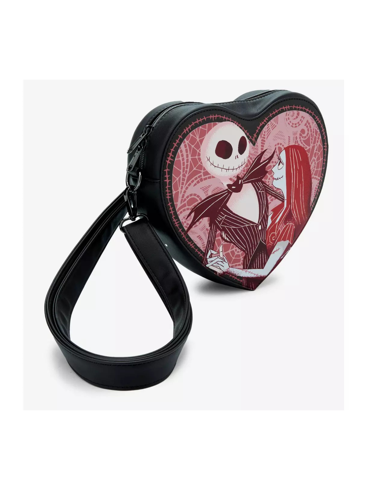 Sac à bandoulière Jack & Sally heart figural l'étrange noël de Mr Jack LOUNGEFLY