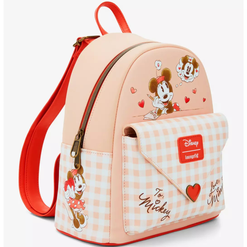 Sac à dos Minnie Mouse loves Mickey Mouse letter LOUNGEFLY