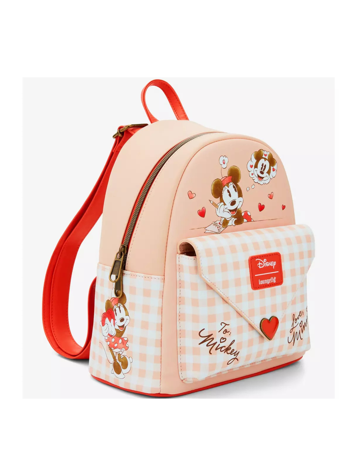 Sac à dos Minnie Mouse loves Mickey Mouse letter LOUNGEFLY