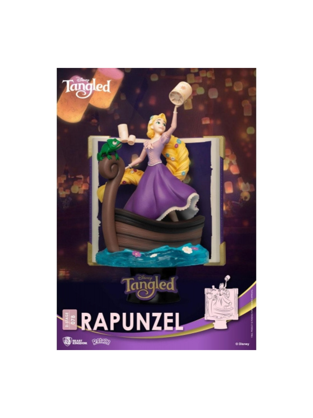 Figurine Disney Diorama D-stage Story book séries Raiponce 15cm