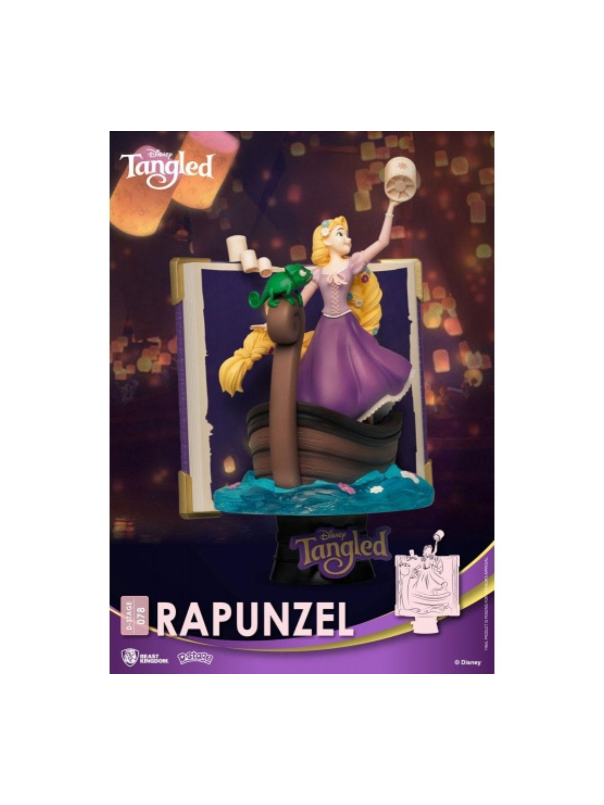 Figurine Disney Diorama D-stage Story book séries Raiponce 15cm