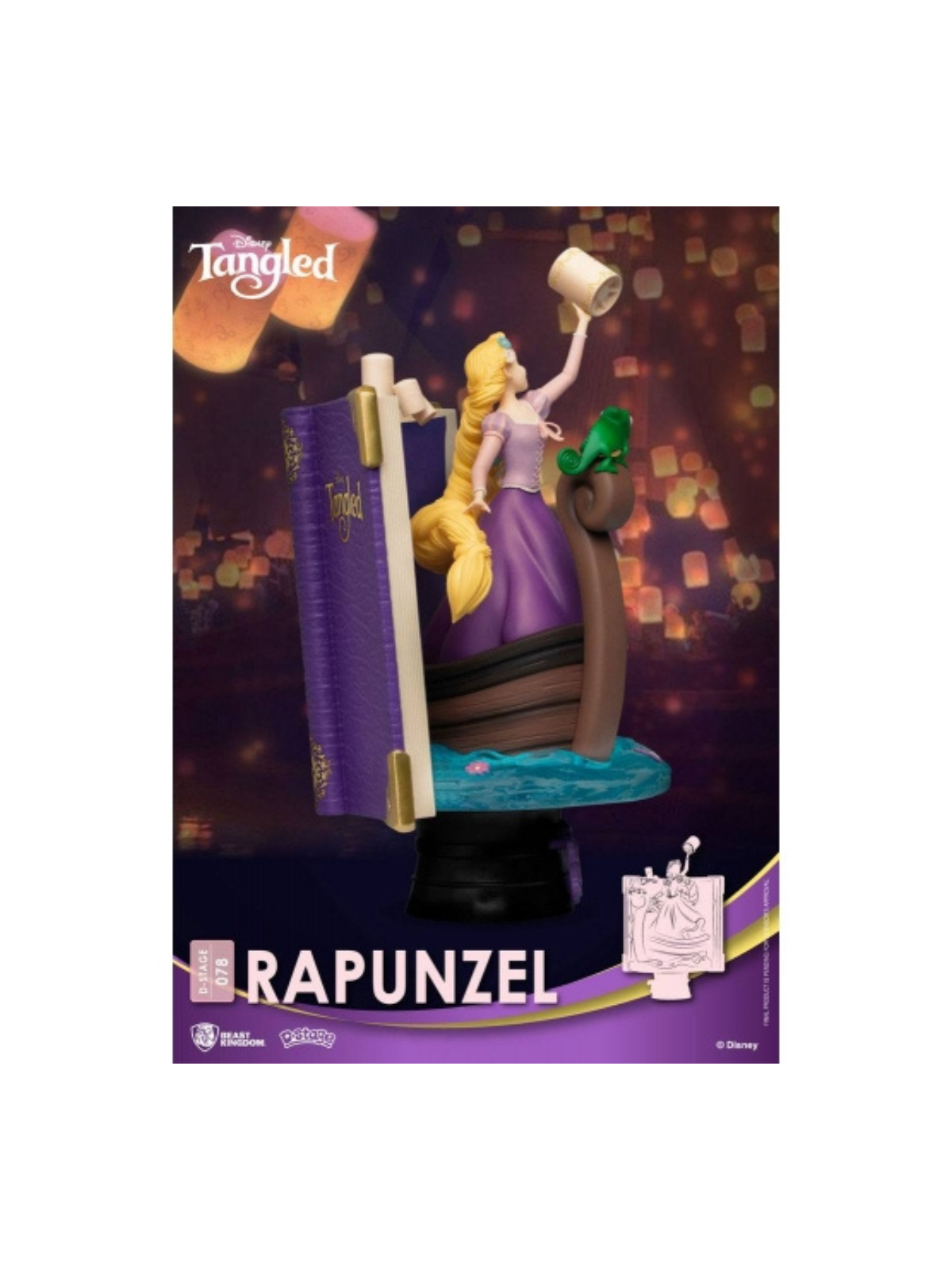 Figurine Disney Diorama D-stage Story book séries Raiponce 15cm