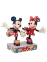 Figurine Mickey et Minnie font du roller Disney traditions 6014315