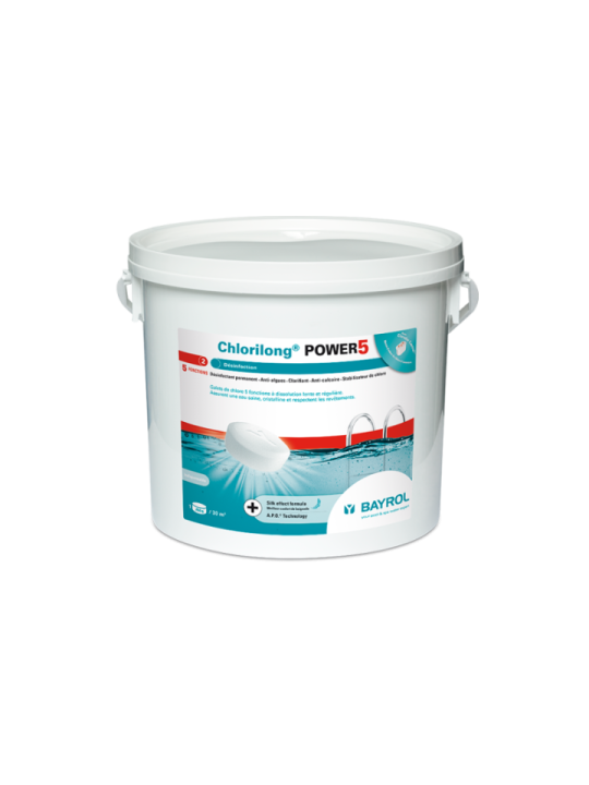 Chlorilong Power 5 5kg BAYROL 2199265 : Désinfection et Longévité
