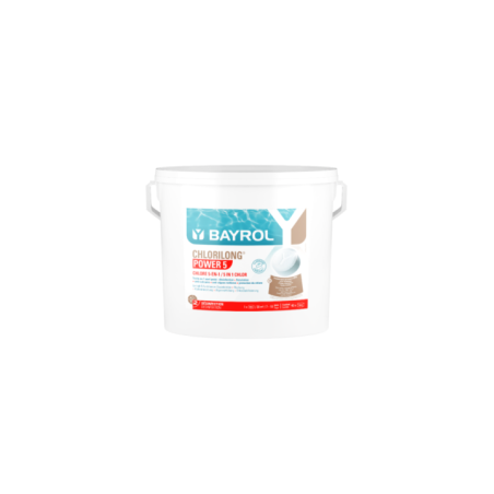 Chlorilong power 5 10kg BAYROL 2199266 galets piscine 5 actions