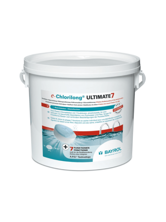Chlorilong Ultimate 7 BAYROL 4.8 KG,Traitement Piscine Complet
