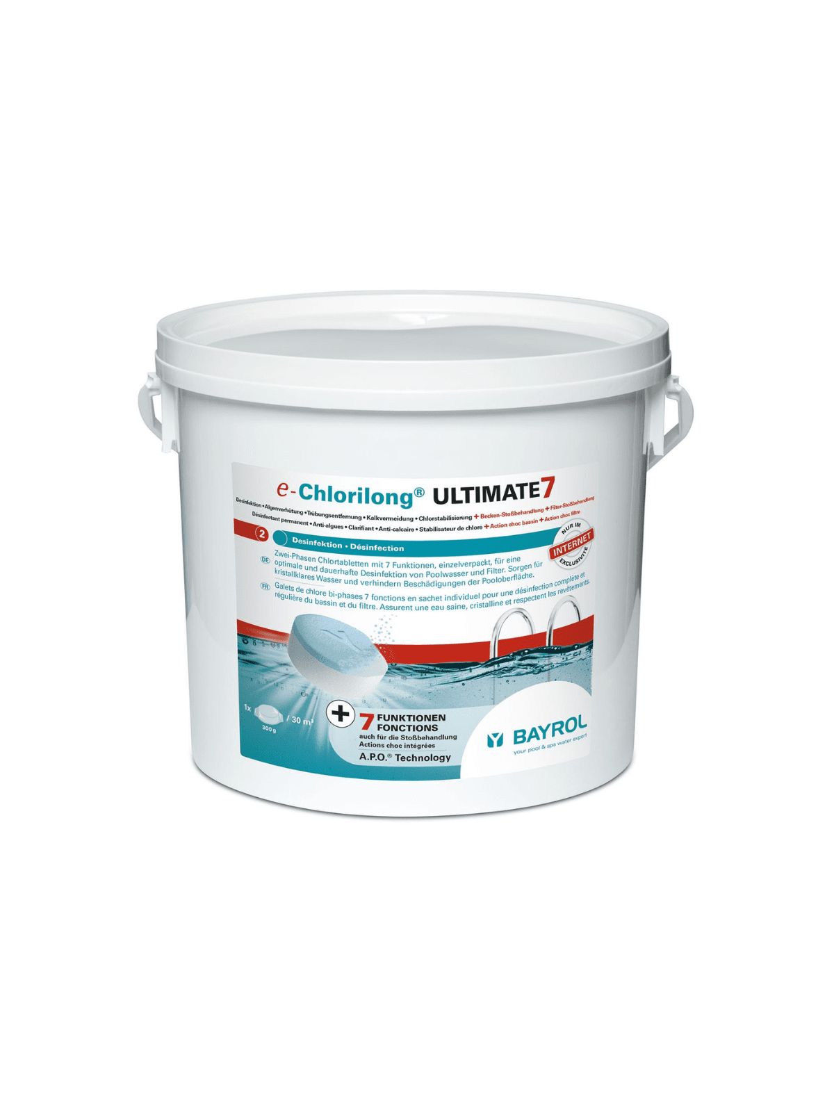 Chlorilong Ultimate 7 BAYROL 4.8 KG,Traitement Piscine Complet