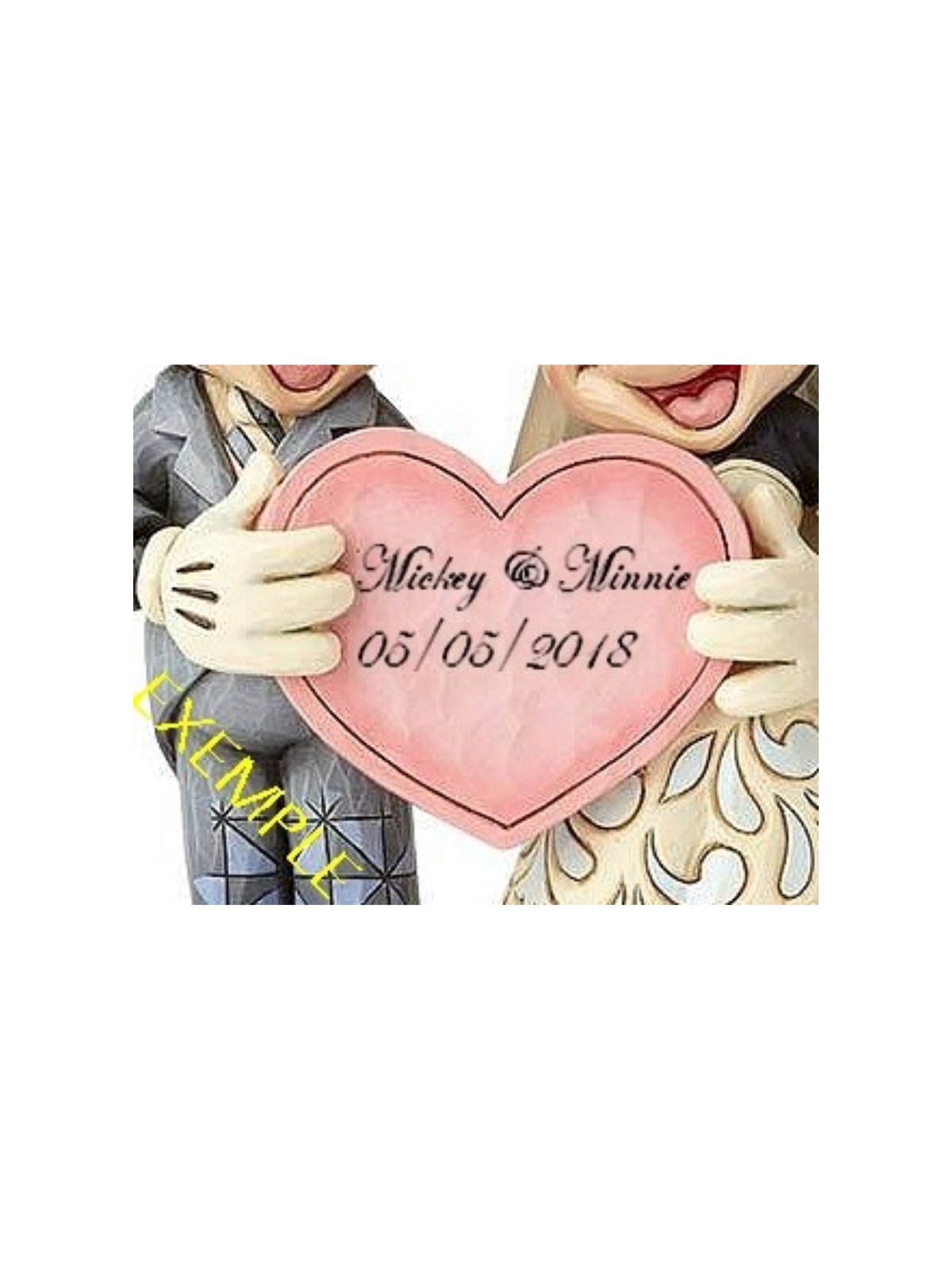 Figurine Le mariage de deux âmes et un coeur Mickey & Minnie Disney traditions 4059748