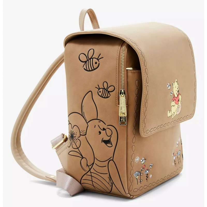 Sac à dos floral brown Winnie l'ourson LOUNGEFLY