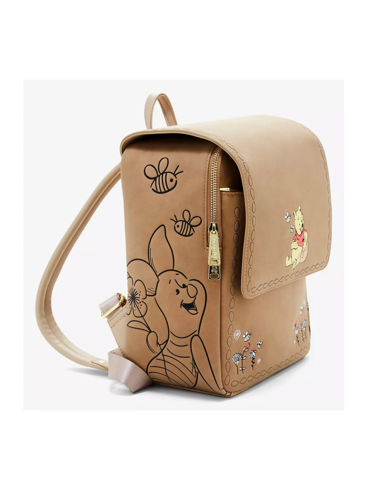 Sac à dos floral brown Winnie l'ourson LOUNGEFLY