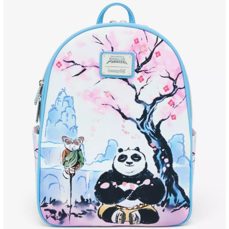 Sac à dos Po et Master Shifu cherry blossom Kung fu panda LOUNGEFLY