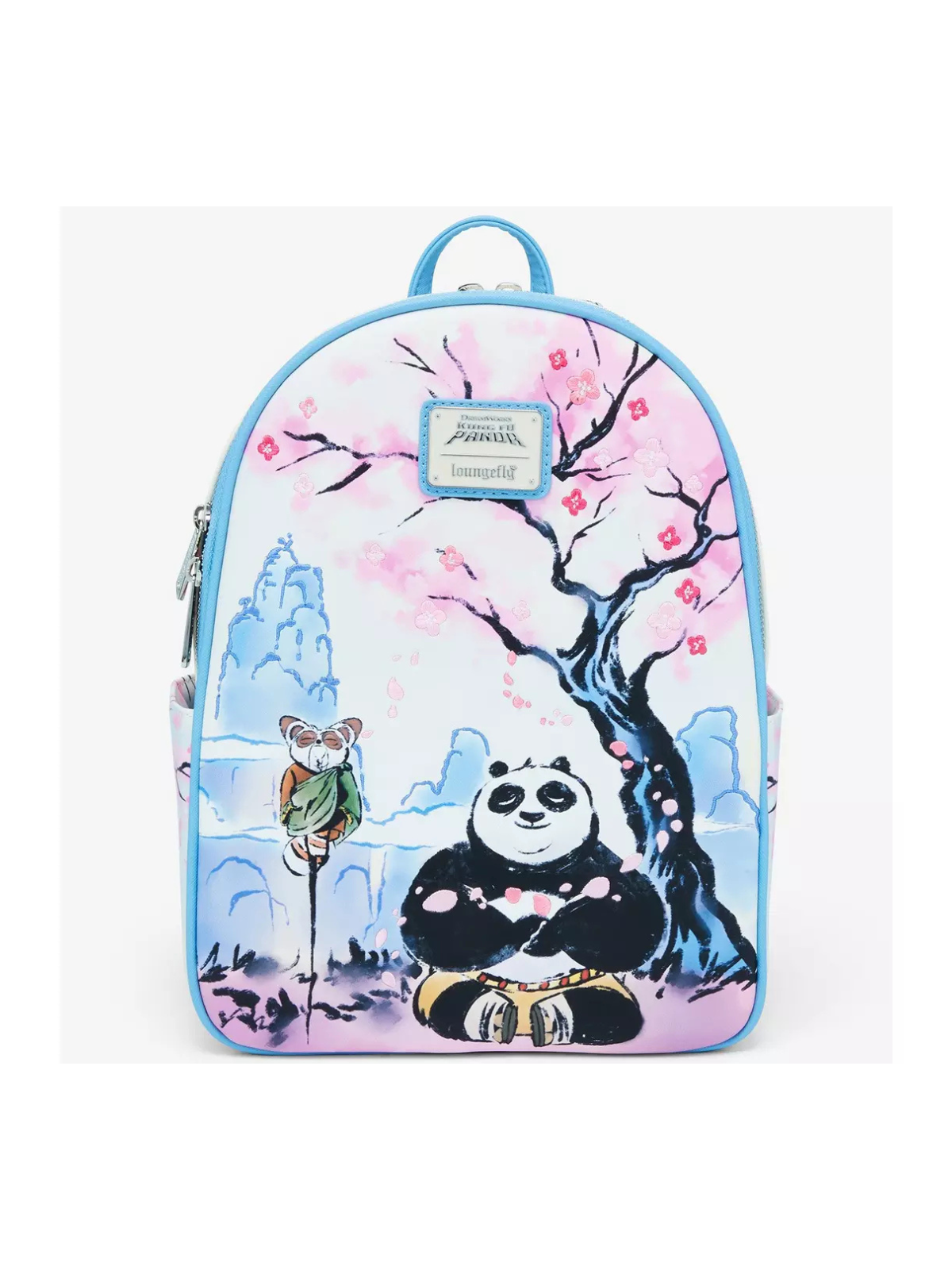Sac à dos Po et Master Shifu cherry blossom Kung fu panda LOUNGEFLY