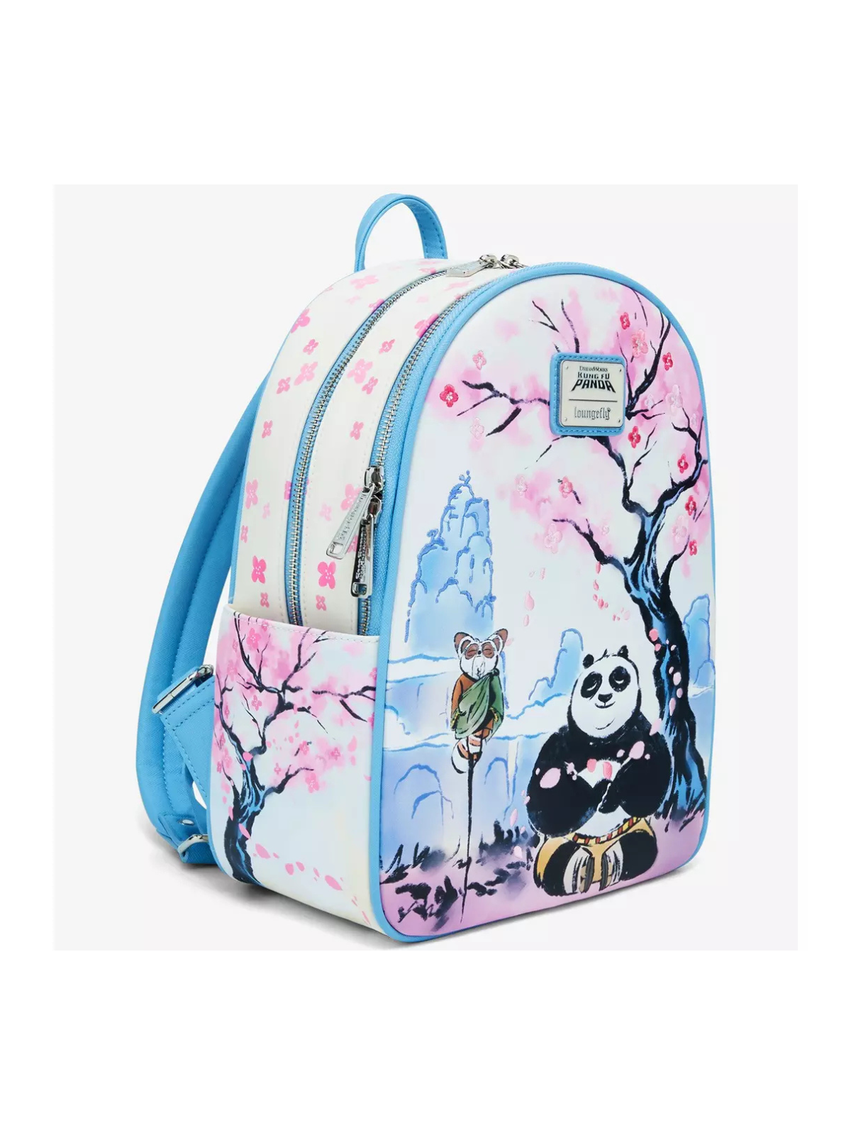 Sac à dos Po et Master Shifu cherry blossom Kung fu panda LOUNGEFLY