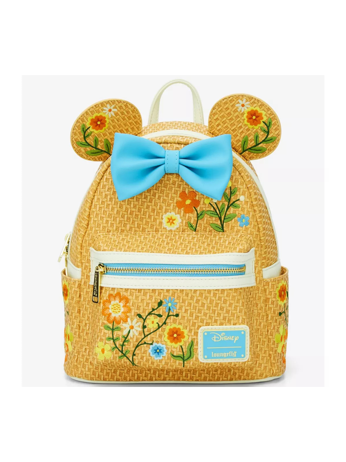 Sac à dos raffia floral ears Minnie Mouse LOUNGEFLY